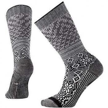 Calcetines SmartWool Copo de Nieve para Mujer – Gris Medio, Negro