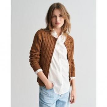 Cardigan Gant 800103 Cacao Marrone Casual