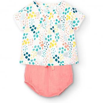 Boboli 2-tlg. Set T-Shirt und Shorts Punkte in verschiedenen Farben