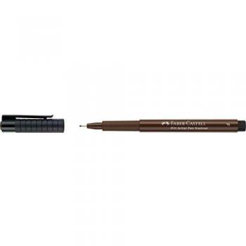 Pitt Artist Pen F, sepia dunkel, 10 Stück Set