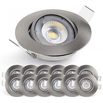 Spot Plafonnier LED Orientable 12 Ronds 5W [3000K]