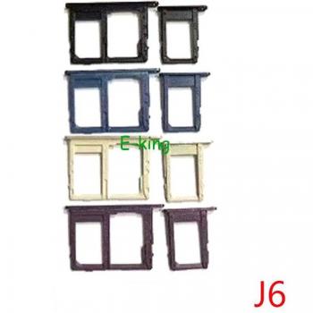 Plateau à double fente pour carte SIM, compatible avec Samsung Galaxy J6 J600 J600F J8 J810 J810F