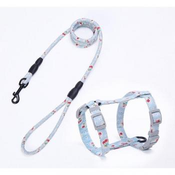 Laisse et harnais en tissu pour chat style japonais