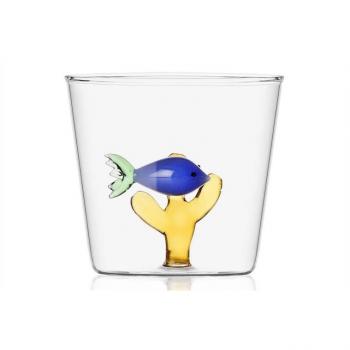 Ichendorf Bicchiere tumbler Marine Garden Pesce Blue e Alga Ambra