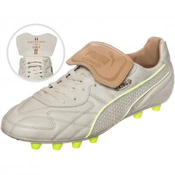 Puma King Top M.I.I Naturale Field Game Boots for Men – Size 45 EU, White/Beige/Yellow