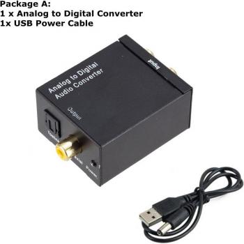 Analog to Digital Audio Adapter for Apple TV and Xbox 360