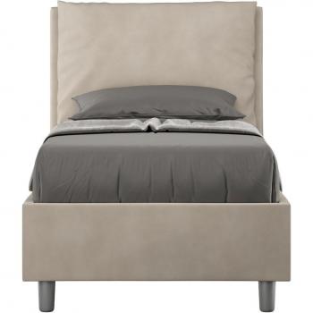 Letto Imbottito Microfibra Sabbia Ityhome 90x190