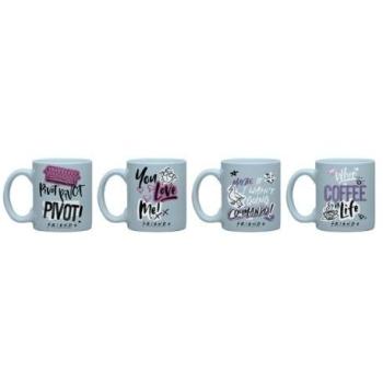 Pack de 4 tasses à expresso en céramique Friends 150 ml