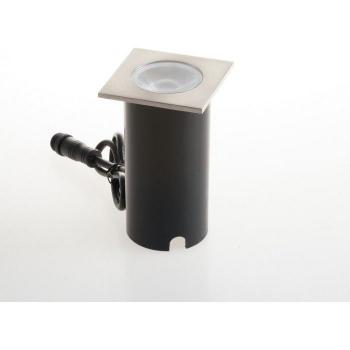 Foco empotrable Runner de suelo y pared LED níquel IP67 4000K RGB