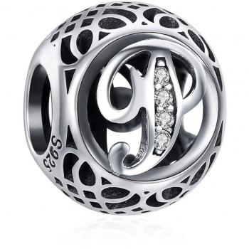 Charm Initiale P en Argent 925 pour Cadeau Anniversaire Femme