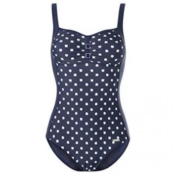 LASCANA Damen Badeanzug, modisches Druckdesign, Softcups, verstellbare Träger