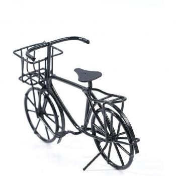 1 Stk. Mini Fahrrad schwarz, Zubehör für 1/12 Puppe Spielzeug