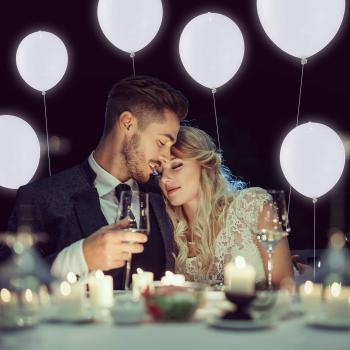 30 Stück weißes LED-Ballon-Set