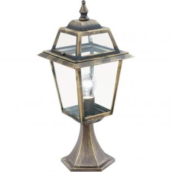 Paletto Da Esterno Vintage-Decò Nuova Orleans Alluminio Nero e Oro 1 Luce E27