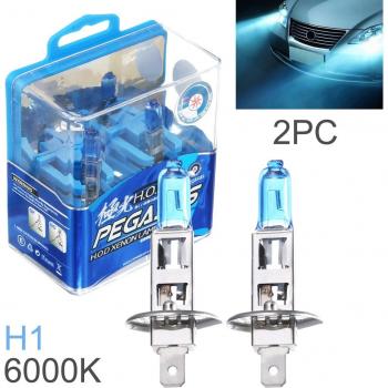 H1 H3 100W 6000K Car Halogen Headlight and Fog Bulbs (2 Pack)