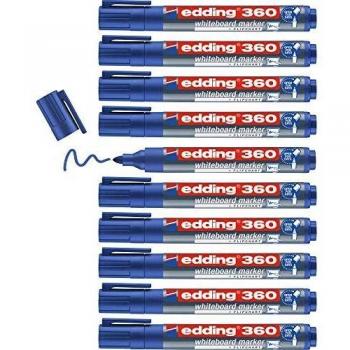 Edding Whiteboard-Marker 360 Blau (10er Pack)