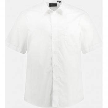 Camicia bianca mezze maniche colletto francese uomo taglia 3XL cotone JP1880