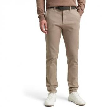 Tom Tailor Chinohose Casual Slim Fit Beige Braun mit Gürtel