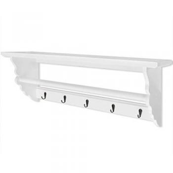 Coat Rack in MDF with White Baroque Style