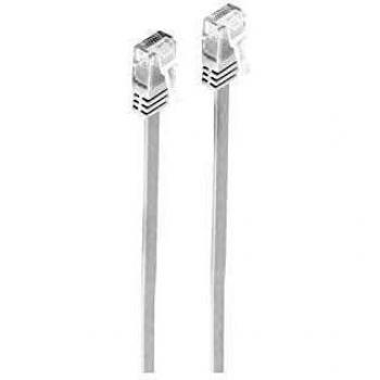 Cat.6 Flat U/UTP Network Cable, Slim, White, 3m