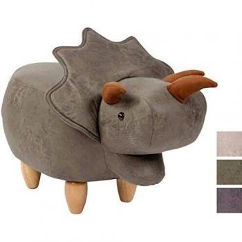 CLP Daloa Fußhocker Dinooptik – Grünes Kunstleder-Design
