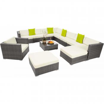 Giardino Completo TecTake 403081 – Set Rattan Alluminio XXL e Accessori