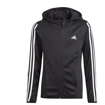 Adidas Designed To Move 3-Stripes Kapuzenjacke unisex 152 schwarz
