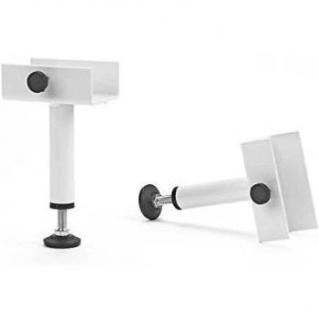 EBAC Pied Métallique pour Sommier Tapissier – H 13-22 cm (Blanc)