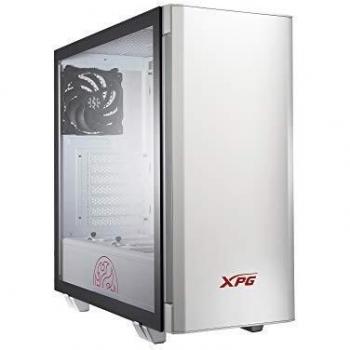 XPG INVADER Mid Tower da gaming di ADATA: struttura con LED RGB frontale, vetro laterale, design airflow premium e ventole già montate – bianco