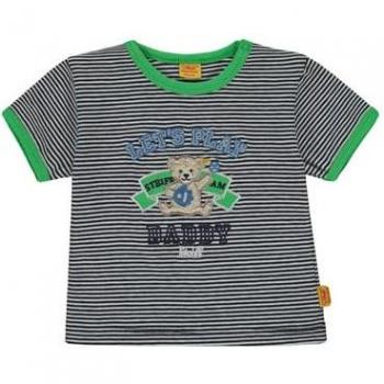 T-Shirt Steiff Blu/Bianco/Verde a Righe per Bambino