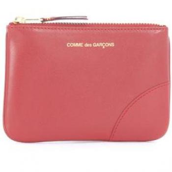 Pochette in vitello rosso Comme des Garçons Wallet