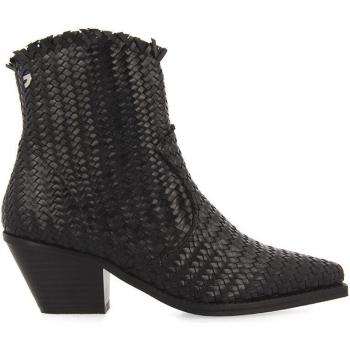 Botas y Botines de Mujer Gioseppo: Cowboy Negro con Detalle Trenzado