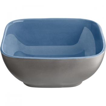 Nessa Ciotola quadrata VEGA 1400ml 18x18x7.5 cm grigio/blu chiaro 4 pz