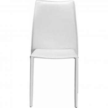 Chaise Zago Solène (cuir blanc) – finition élégante