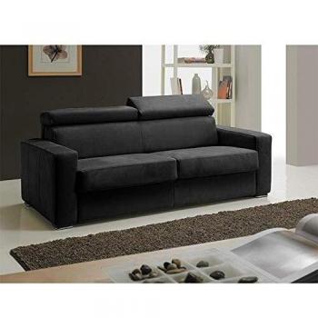 Canapé Svelte Melbourne Noir 120 cm Matelas 18 cm