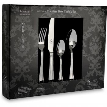 Classic Bead Pattern 24 Piece Cutlery Set