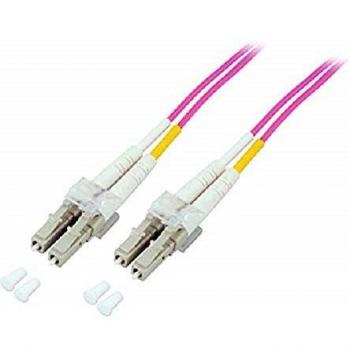 Jumper de Fibra Óptica Dúplex LC-LC 50/125 µ, 1,5 m, OM4, violeta