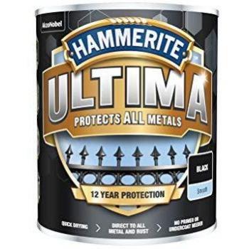 Hammerite Ultima Metal Paint Smooth Black