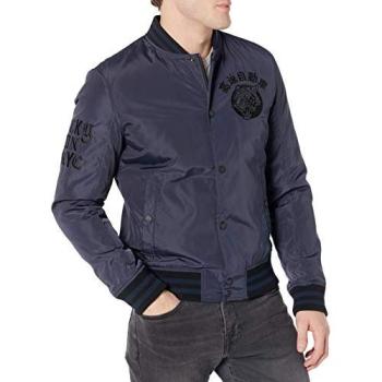 Blouson bomber universitaire Superdry A1 noir – modèle homme