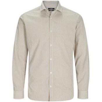Camicia Stretch Giallo Mineral Jack & Jones CKPool SlimFit 1/2