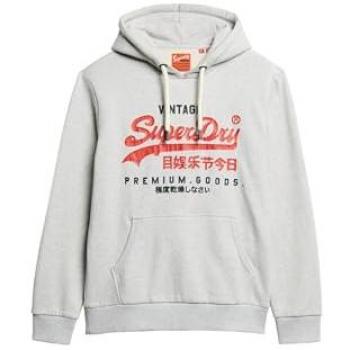 Sweatshirt SUPERDRY Sweatshirt Duo Vintage Logo Hoodie Gr. L, grau