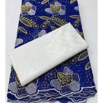 Bazine Africain Premium – Brodé Dentelle + Brocart Damassé Guinéen
