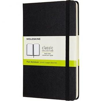 Moleskine Medium Plain Hardcover Notebook : Black