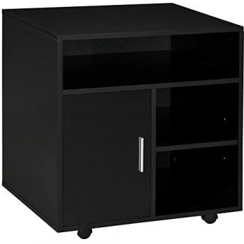 Caisson de bureau avec plateau et niches noir