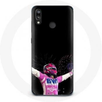 Fundas deportivas negras para Huawei P20 Lite, estilo Fórmula 1 con Sergio Pérez