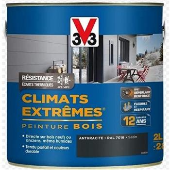 Vernice V33 Extreme Climats per legno esterno verde Provenza satinato 0,5 l