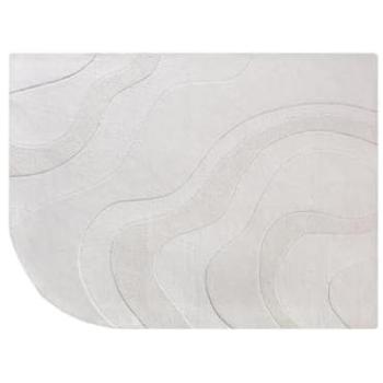 Alfombra de lana 100% con diseño en relieve