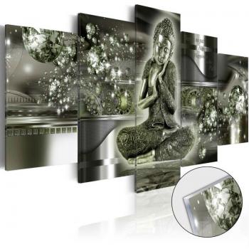 Art Mural Bouddha Émeraude en Acrylique
