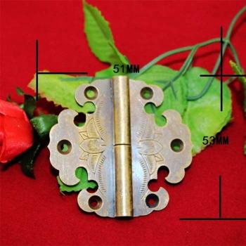 Brass Bat Flower Cloud Hinge with Screw for Jewelry Box, 1PC