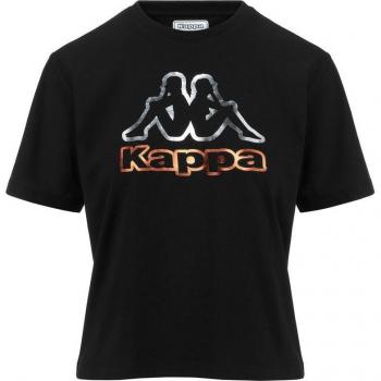 Camiseta de Manga Corta Kappa Logo Fiora Mujer Negra